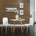 thumbnail image 4 of Modern Contemporary Kitchen Wood Dining Chairs Set of Two White, 4 of 4