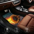 thumbnail image 6 of Pofeuu Sunset Coast Sunflower Print Car Foot Mat Set of 4 Pieces - All-Weather Full Set Floor Mats for Cars Trucks SUVs, 6 of 7