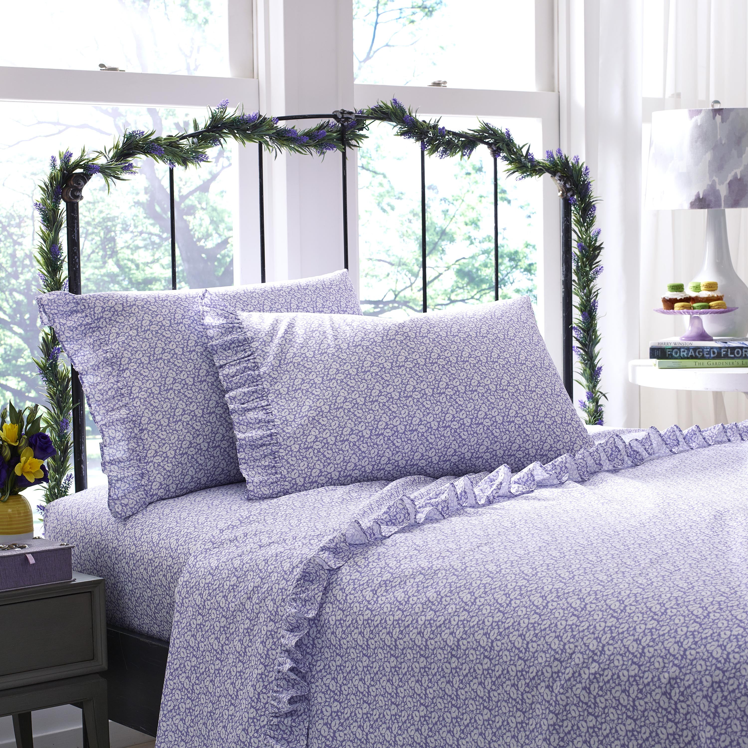 Details about   Cozy Bedding Collection Lavender Striped 1200TC Egyptian Cotton UK All Size 