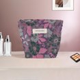 thumbnail image 5 of Unique Bargains 1 Pc Vintage Embossment Flower Makeup Bag Polyester Purple Small, 5 of 5
