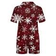thumbnail image 4 of HOMBOM Christmas Pajamas for Women Loungewear Red Button down One Sets Holiday Xmas Ladies Pjs, 4 of 9