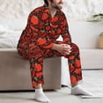 thumbnail image 7 of Naloa Tomatoes And Chili Men’s Pajamas Set - Long Sleeve Button Down Sleep Shirt and Pajama Bottoms Sleepwear Set-Large, 7 of 7