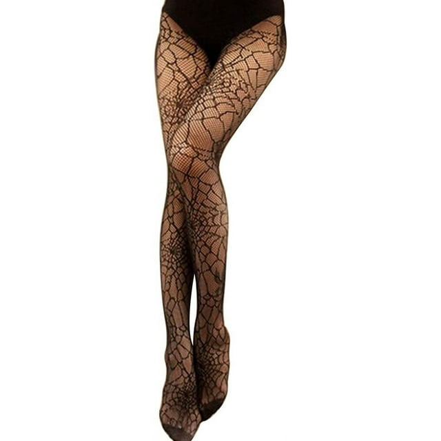 Medias de mujer de Halloween Body de tela de araña Witch Fancy Dres Rojo Verde