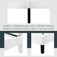 thumbnail image 6 of Einfach Queen Faux Leather Platform Bed Frame with Diamond Button-tufted Headboard, White, 6 of 10
