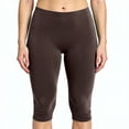 thumbnail image 2 of LoTiSee Women High Waist Knee Length Stretch Capri Leggings, Premium Cotton Skin-friendly Comfortable Casual Cropped Long Tights For Daily Sports, 2 of 5