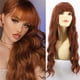 thumbnail image 3 of Peluca de mujer de pelo largo colorido con flequillo de aire, pelo largo y rizado, conjunto de peluca de rollo de lana de seda de alta temperatura, 3 of 5