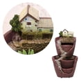 thumbnail image 4 of Adornos de jardín de doble capa, maceta para jardín, hierbas, flores, cactus, sedum, suculentas, bonsái, jardinera, artesanías de resina para el hogar y la tienda., 4 of 5