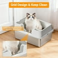 thumbnail image 2 of Ataucjin Extra Large Enclosed Stainless Steel Cat Litter Box, Metal Litter Pan for Big Cats, High Wall Sides & Non-Stick Bottom, Anti-Leakage & Odor-Resistant, Easy to Clean for All Cats, 2 of 5