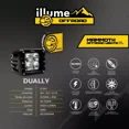 thumbnail image 2 of Faros Auxiliares Dually Led Illume Mammoth 40w Jeep Rzr Moto, 2 of 8