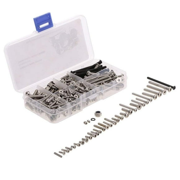 MAYUJIAA 1/7 Short Truck RC Car Stainless Steel Screws Box Repair Tool Kit for Traxxas UDR HW313-49644