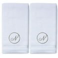thumbnail image 2 of Monogrammed Hand Towels for Bathroom Kitchen Makeup | Personalized Gift for Wedding-Bridal | Custom Luxury Turkish Towel | Spa Collection, Oversized, 16 X 30 Inch, Set of 2, 2 of 3