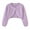 Purple, variant on WIBACKER 4-12 Years Girl Long Sleeve Bow Bolero Cardigan Kids Front Open Knit Shrug Cropped Sweaters Tops