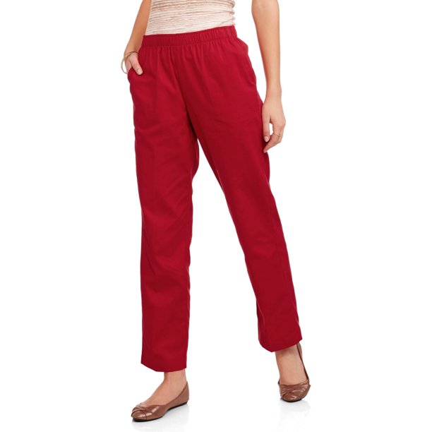 White Stag Women's Pull On Woven Pants, Regular Size