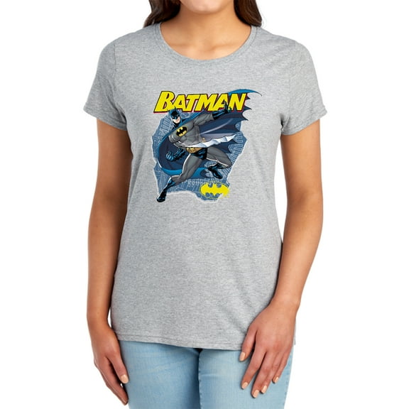 Batman Taste The Metal Women's T Shirt, Athletic Heather, Small