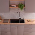 thumbnail image 2 of Pemberly Row Black 34" Double Bowl Drop In Granite Composite Kitchen Sink, 2 of 9