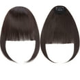thumbnail image 2 of SEGO Hair Bangs Clip in Hair Extension Brown Clip on Hair French Fringe with Natural Flat Neat Bangs for Women Hairpiece, 2 of 7
