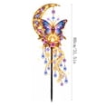 thumbnail image 6 of Butterfly Moonlight Cascade Solar Garden Light, Glowing Crescent Moon & Butterfly Crystal Ornament, Magical Outdoor Yard Art, Day & Night Light Decoration, 6 of 6