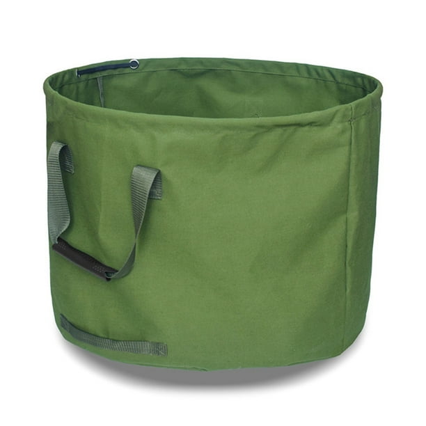 Garden Lawn Leaf Yard Waste Bag Clean Up Tarp Container Tote Gardening