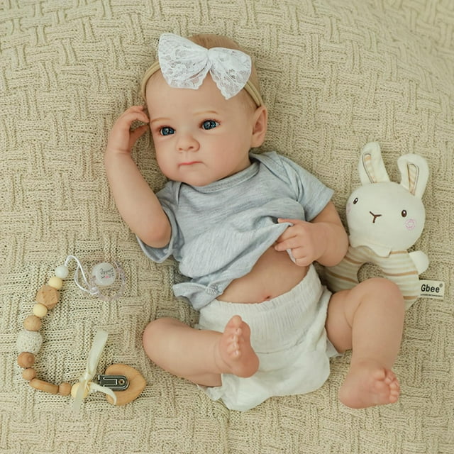 Muñeca Reborn WOOROY de silicona realista de 50 cm para niña de más de 3 años