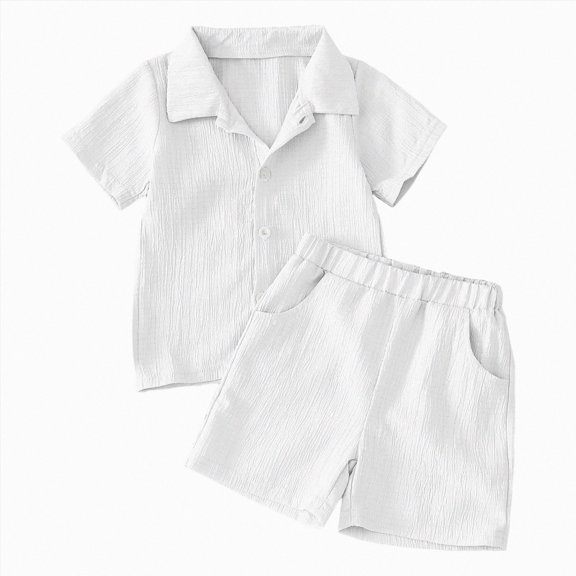 Toddler Boy Summer Clothes Outfits 2 Pcs Kids Cotton Short Sleeve Shirt Shorts Set 6-12 Months 12-24 Months 2t 3t 4t 5t 6t 7t Children,Kids Cotton Shorts Set 12-18 Months