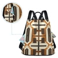 thumbnail image 5 of FORMRS Women's Travel Backpack Purse Anti-Theft Hidden Pockets Casual Shoulder Bag, Beige Geometric, 5 of 7