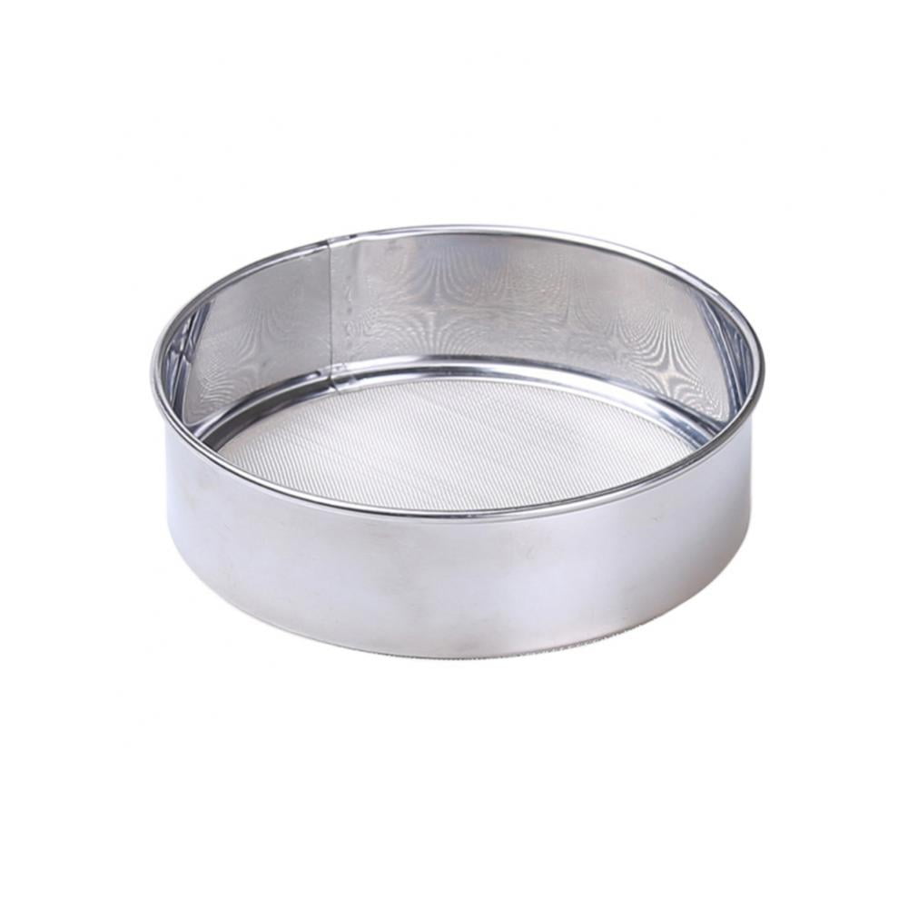 RDEXP Fine Mesh Flour Sieve Stainless Steel Round Sifter Dia 25cm/9.84Inch 40 Mesh