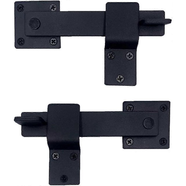 1 Pcs Heavy Duty 5.5" Wrought Iron Door Latch, Solid Metal Flip Latch Lock For Wooden Barn Door/fences Add More Security And Privacy (black)
