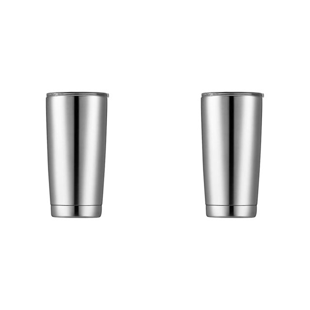 (Lot de 2) Rinsvye Gobelet en Acier Inoxydable de 20 Oz, Baril, Tasse à Café, Tasse de Voyage, Gobelet à Café, Ensemble de Tasses en Verre Réutilisables, Tasse Thermique en Acier