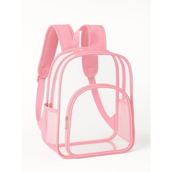 EEEkit Clear Backpack, Waterproof PVC Bookbag with Adjustable Straps for School Travel