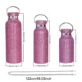 thumbnail image 3 of Termo de diamantes de 500 ml con cadena, termo con cristales de imitación, botella de agua con purpurina, regalo para niña y mujer (rosa), 3 of 8