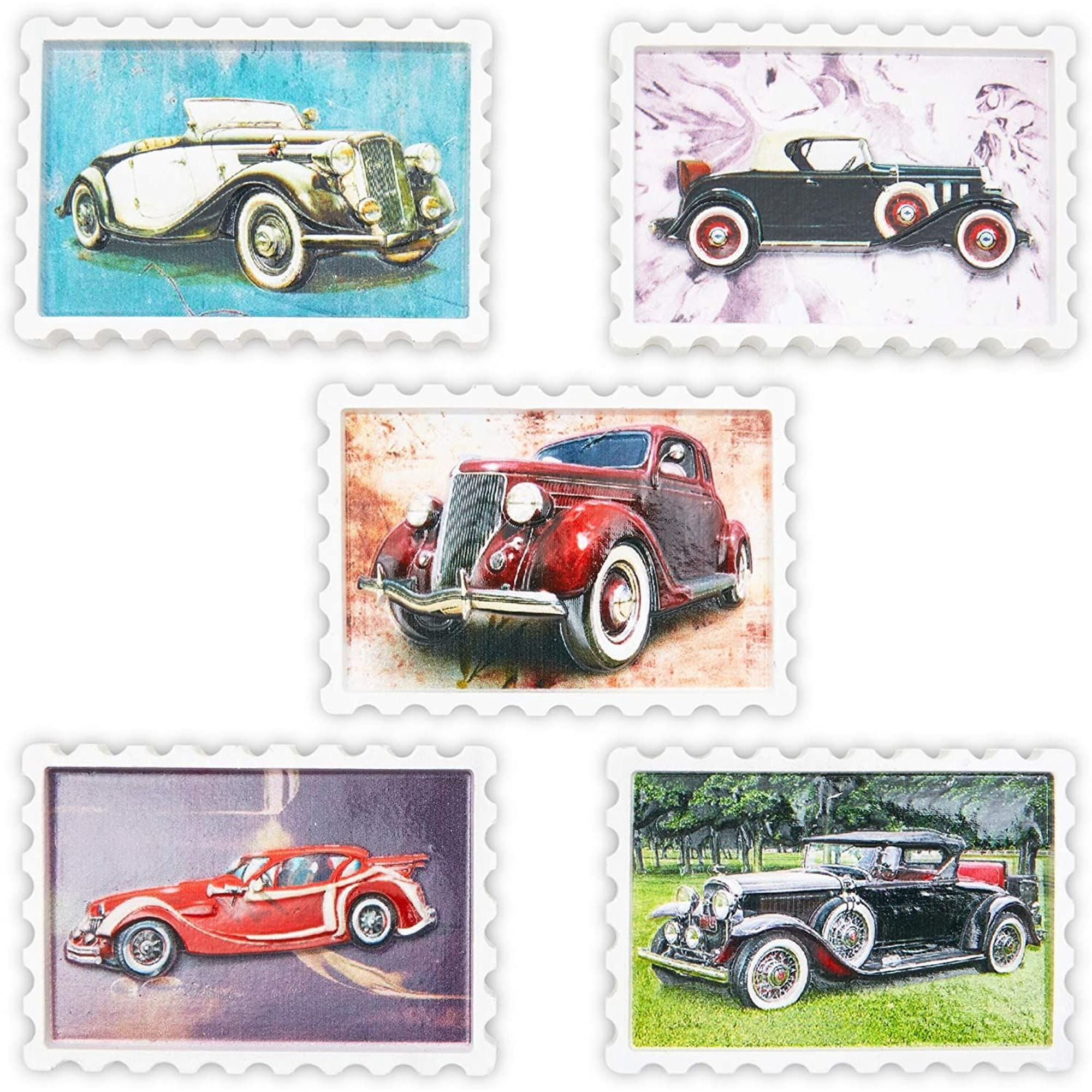 5 Pack Vintage Car Refrigerator Magnet Set Resin For Fridge Locker Bulletin Board 3 X2 Walmart Com Walmart Com