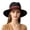 Black, variant on Women’s Side Knot Striped Collapsible Sun Bucket Cap with Oversized Shade Brim for Woodland Hikes Yellow