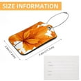 thumbnail image 5 of Maple Leaf Square PU Leather Luggage Tags - 2 Pack with Privacy Cover and Stainless Steel Ring - Suitable for Travel, Backpack, Handbag - Suitcase Tags, Travel Tag, 5 of 7