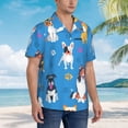 thumbnail image 3 of Sikiie Cute Dogs Print Men's Hawaiian Shirt, Summer Beach Button Pocket Short Sleeve T-Shirt,XX-Large, 3 of 7