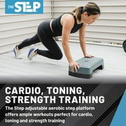 The Step Adjustable Mini Aerobic Step Platform - Exercise Step for Cardio and Strength Training