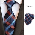 thumbnail image 3 of CSChome Men Business Tie Lightweight Multipurpose Adjustable Men Business Tie Different Patterns Plaid Print Decorative Gentleman Wedding Daily Wear, 3 of 7