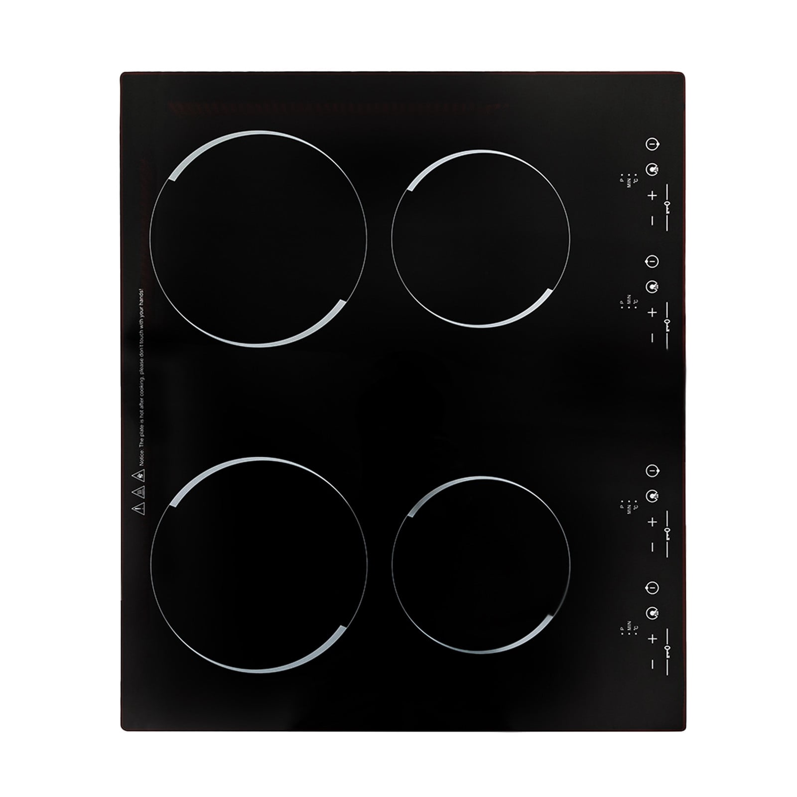 ToppiJoy 3000W Electric Cooktop, Electric Stove Top with LED Display 9 Power Gears, 110V Intelligent Control Built-in Cooktop for Kitchens (4 Burners)