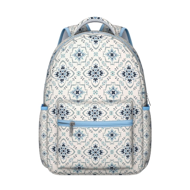 Small Floral Print Students Backpack Lightweight and Multifunctional School Bag with Romantic Rose and Peony Pattern, Ideal for Gym, Camping, and Daily Use