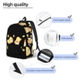 thumbnail image 4 of Picia Bee Happy Sunflower Gnomes Printed Canvas Daypack - Stylish and Durable Vintage Compact Backpack - Class, Work, Travel, or Laptop Bookbag,Organized Compartments-Medium, 4 of 6