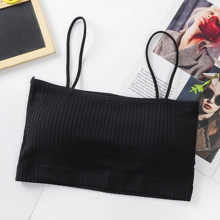 

TOWED22 Plus Size Bras Wireless Bra Seamless Bra for Women Ultra Comfort Bra V Neck Adjustable Invisible Bralette Black