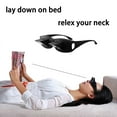 thumbnail image 7 of Lazy Readers Prison Glasses Readers Horizontal Spectacles Laying Down Flat Bed for Read/Watch TV Book Phone ipad Tablet, Black, Gift for Parents Friends Children KT00131 CG50, 7 of 7