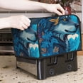 thumbnail image 7 of Honeii Blue Iceberg Leaf Wolf Print 4 slice Toaster Cover, Two Slice Toaster Dust-proof Cover For Kitchen Small Appliance and Fingerprint Protection, 7 of 7