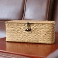 thumbnail image 4 of Woven Srage Basket with Handle Laundry Srage Holder Container Home Books Files Decoration, 3 Sizes Choose , M M, 4 of 8