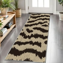 2x6 FT Kitchen Runner Rugs Non Skid Washable, Faux Wool Rug Runners for Hallways Bathroom Carpet Runner, Soft Indoor Modern Floor Rug for Entryway Laundry Room