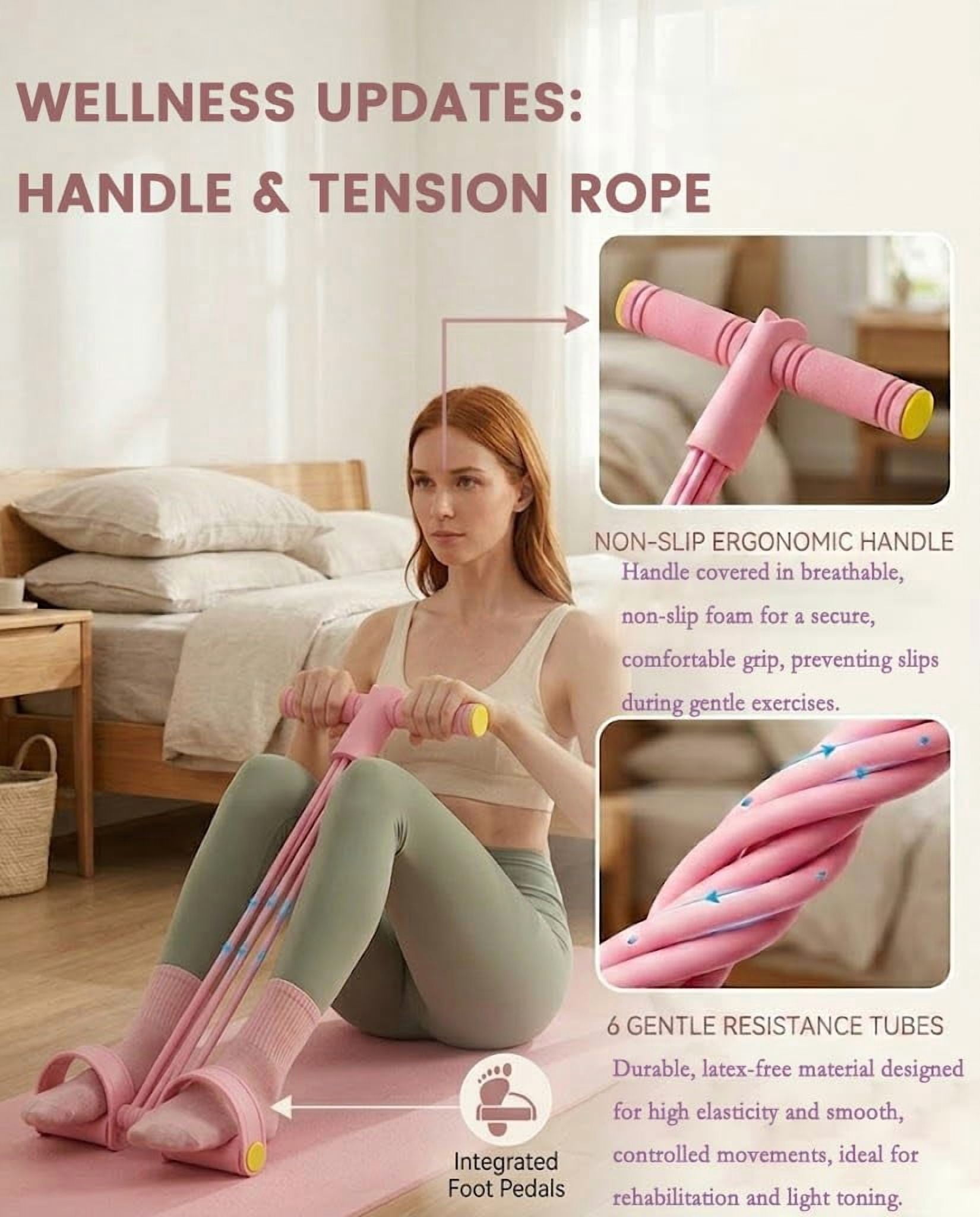 Full Body Resistance Exercise Band with Handles, Multifunction Home Workout Training Band for Strength Training, Stretching and Fitness Exercise
