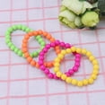 thumbnail image 4 of 4 Uds pulsera de cuentas de neón pulsera de cadena de bolas con cuentas de plástico accesorios de disfraz para fiesta, 4 of 7
