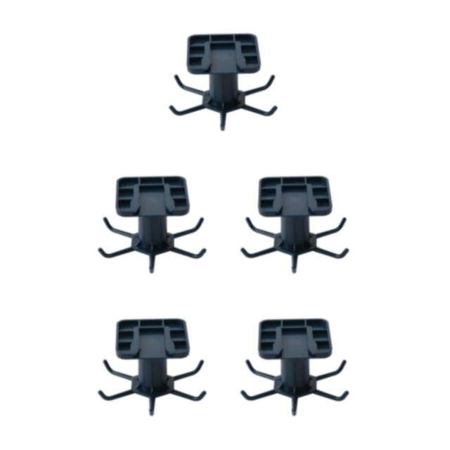 Transemion 1/2/3/5 Kitchen Hanger Self-adhesive Replacement Solid Color Rotatable 6 Claw Detachable Cup Brush Rack Holder Accessories Blue 5PCS