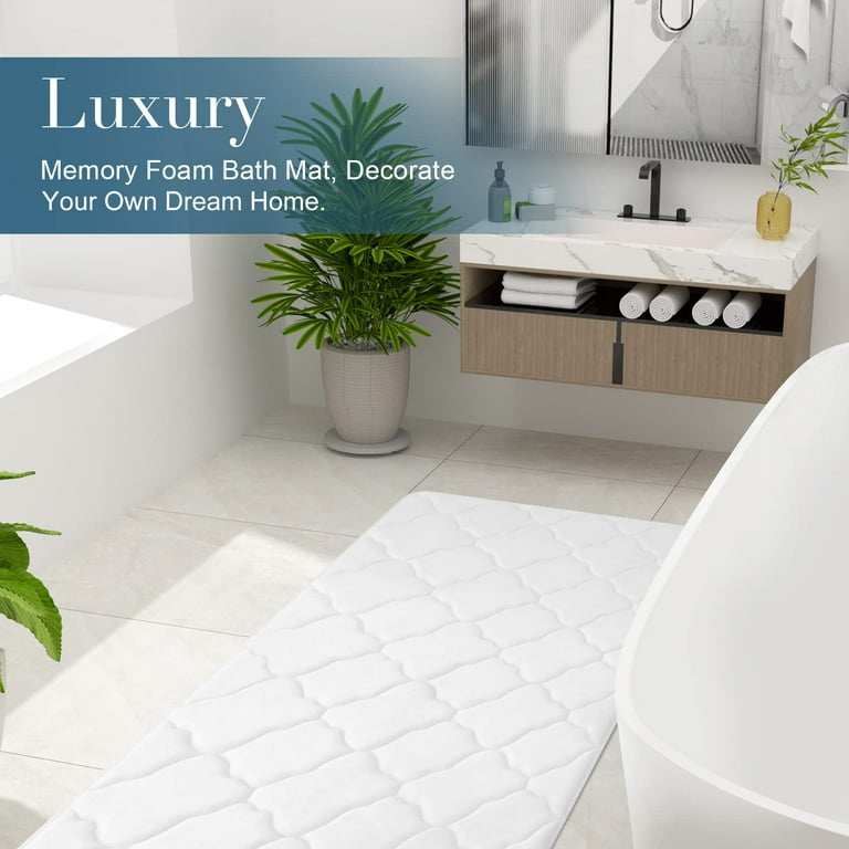 Buganda Memory Foam Bath Mats Soft Absorbent Bathroom Rugs 17 x 24,  Coffee 