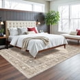thumbnail image 2 of General Living Room 8x12 Area Rug - Soft Washable Rugs with Non Slip Backing Indoor Low Pile Stain Resistant Carpet for Bedroom Dining Room Playroom Vintage Ultra-Thin Home Decor Floor Mat 8X12 Beige, 2 of 16