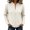White, variant on Ke1Clo Corduroy Jacket for Women Casual Fashion Zip Up Long Sleeve Cardigan Flowy Slim Fall Winter Comfy Coat Black L